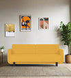 Amara Fabric 3 Seater Sofa In Bold Yellow Colour