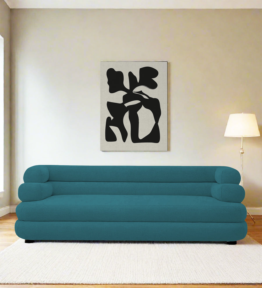 Wener 3 Seater Fabric Sofa - Water Blue by Febonic Living
