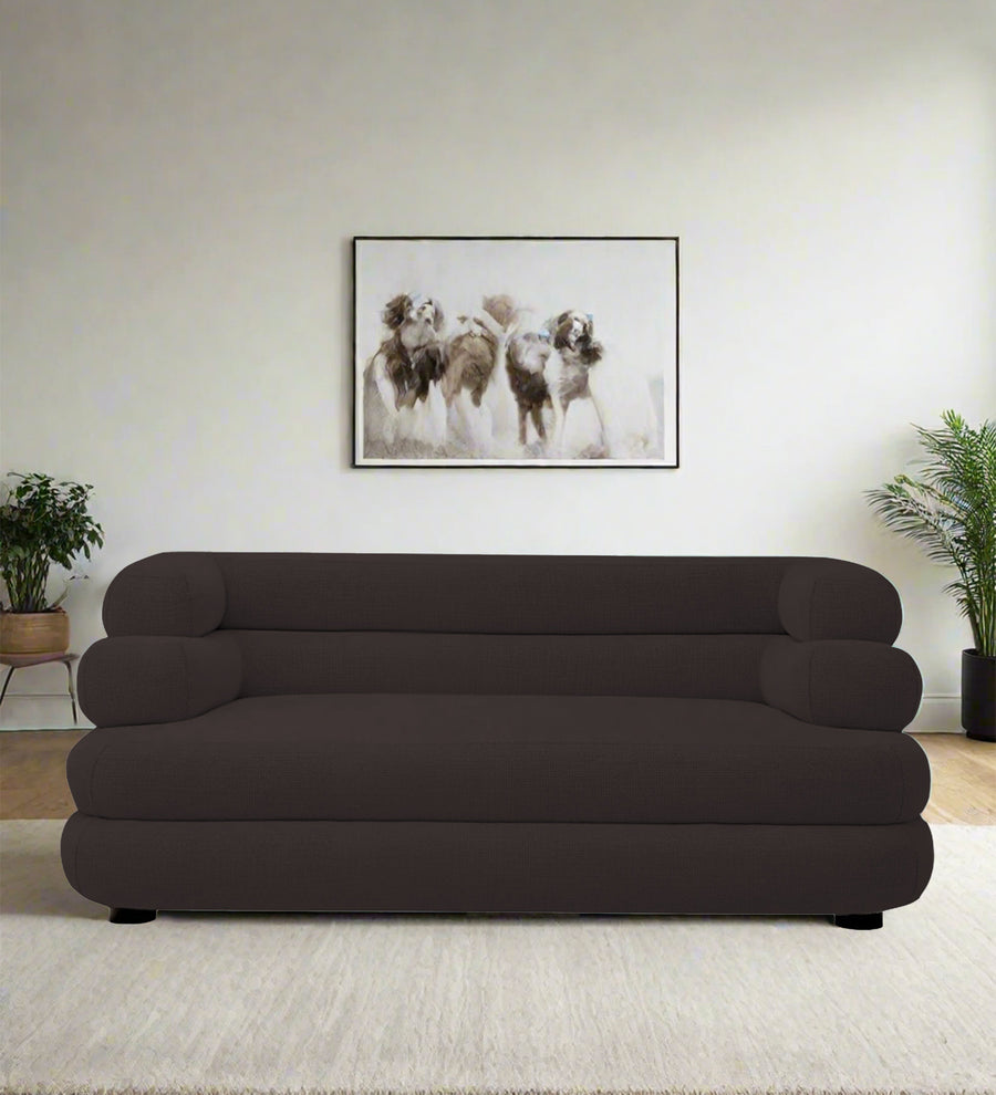 Wener  2 Seater Fabric Sofa - Pebble Brown by Febonic Living