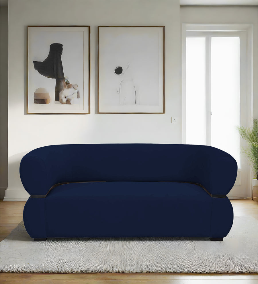Kula  2 Seater Velvet Sofa - Indigo Blue by Febonic Living
