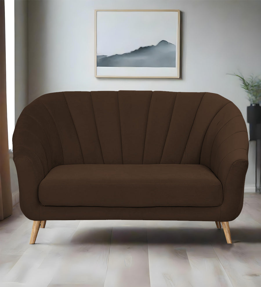 Kaylee  2 Seater Velvet Sofa - Chocolate Brown by Febonic Living