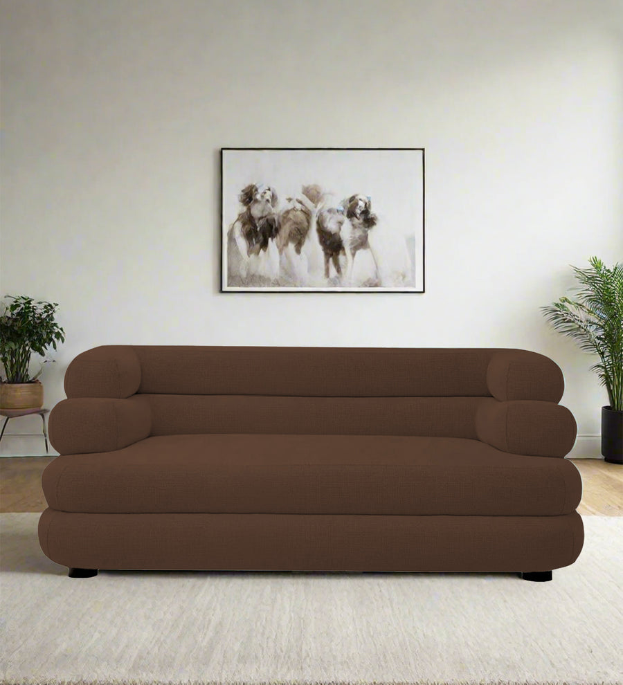 Wener  2 Seater Fabric Sofa - Ash Brown by Febonic Living
