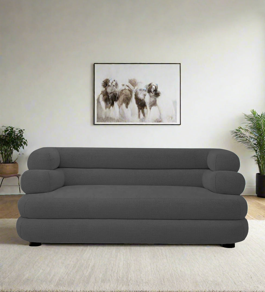 Wener  2 Seater Fabric Sofa - Stone Grey by Febonic Living