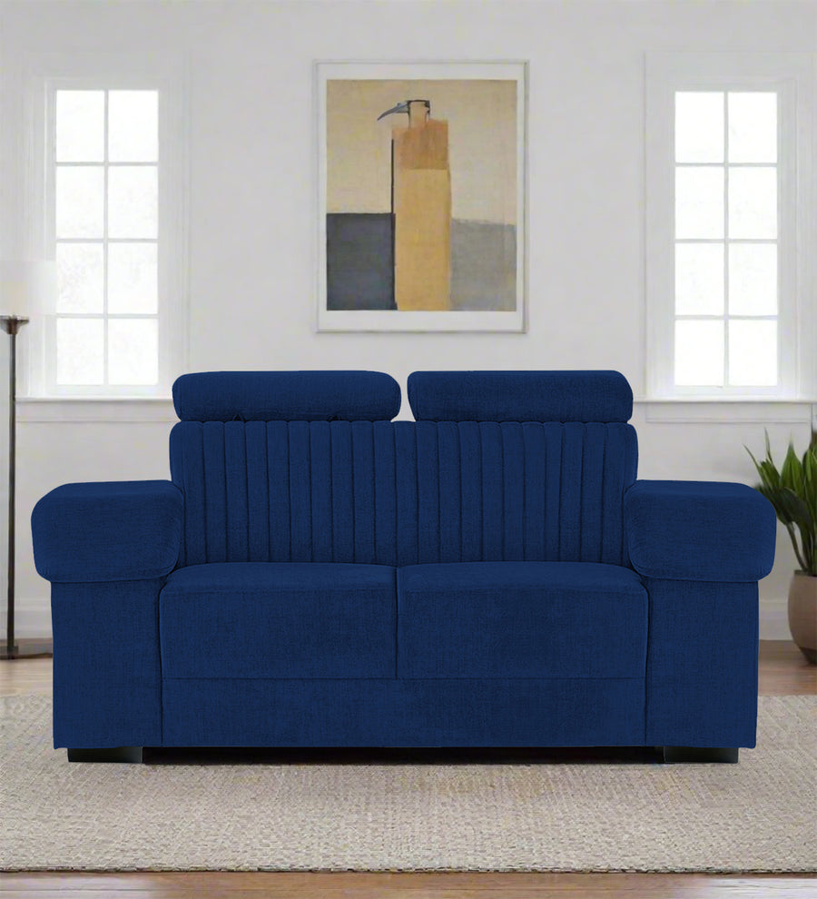 Draco  2 Seater Fabric Sofa - Royal Blue by Febonic Living