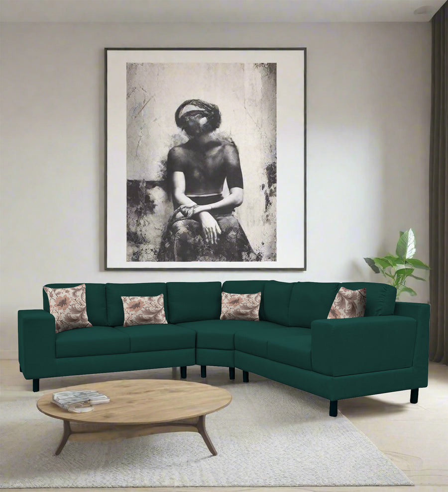 Betty  6 Seater RHS Corner Fabric Sofa - Sage Green by Febonic Living