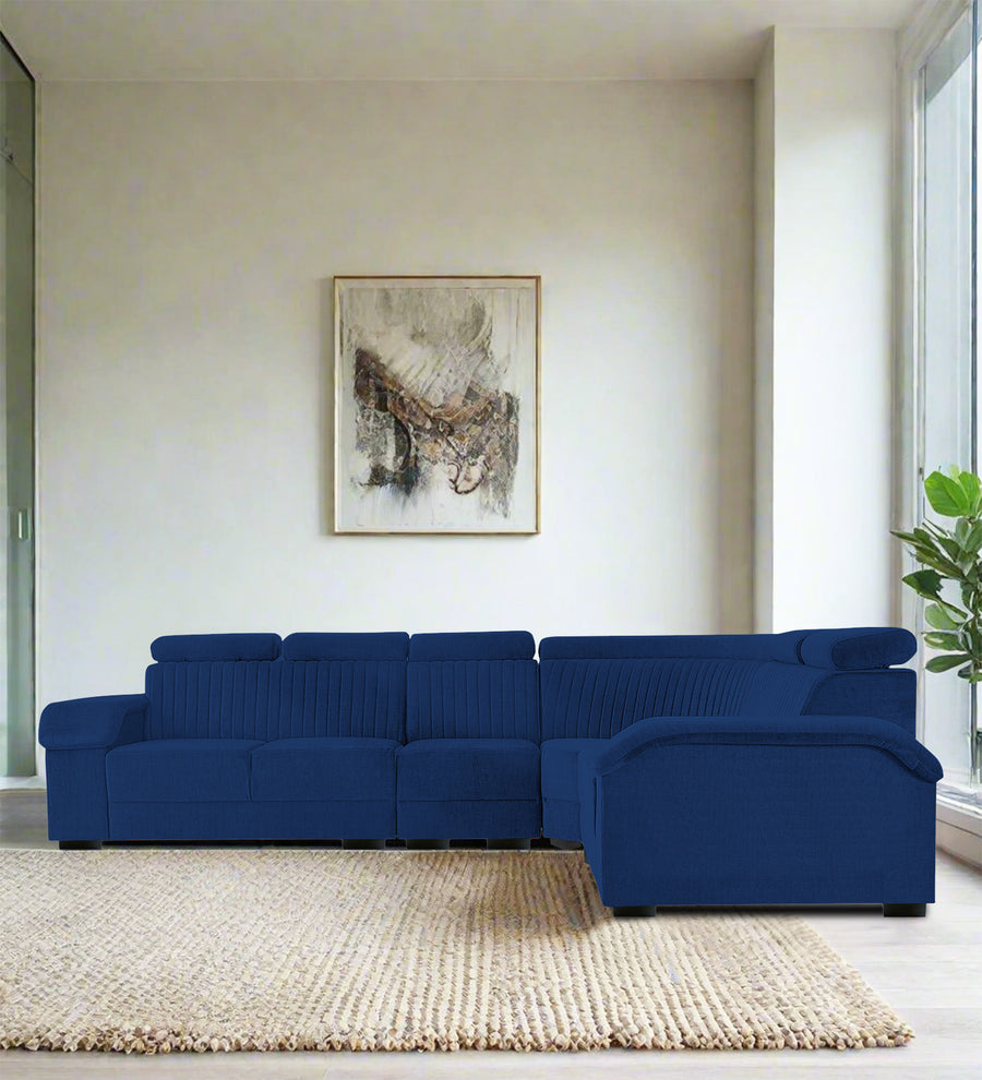 Draco  6 Seater Corner Fabric Sofa - Royal Blue by Febonic Living