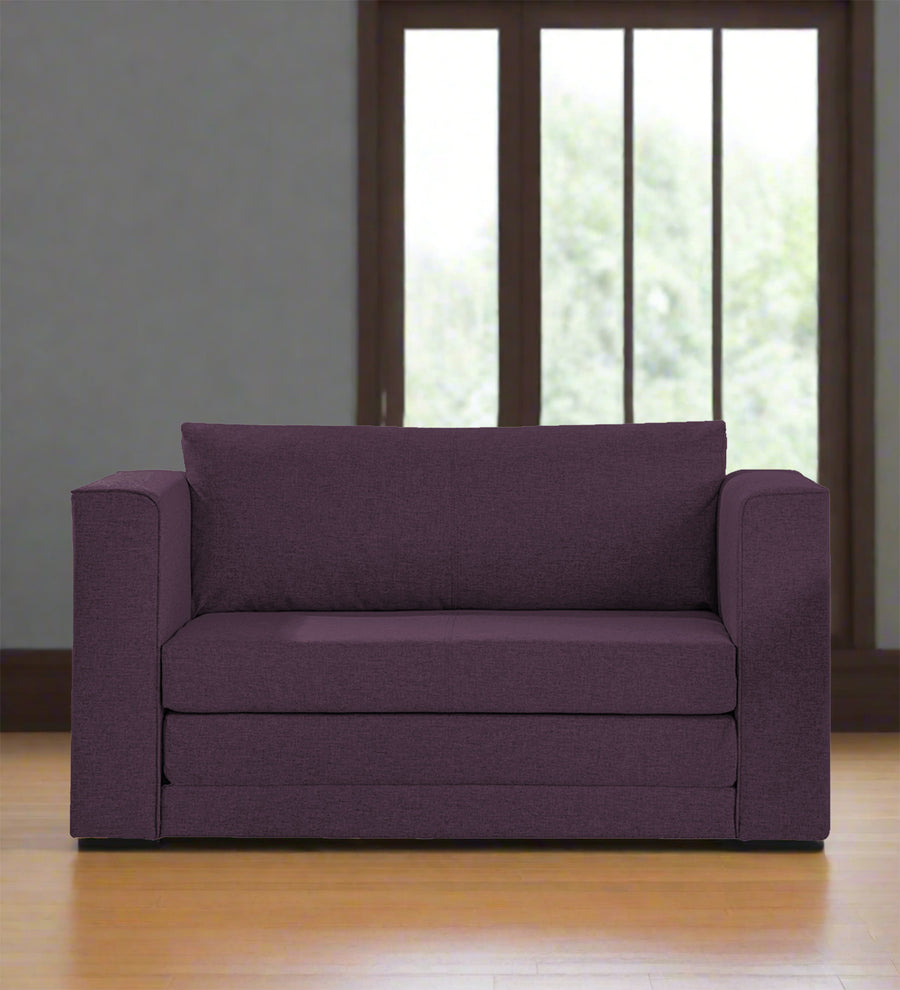 Kenia  2 Seater Foldable  Cum Bed Fabric Sofa - Greek Purple by Febonic Living