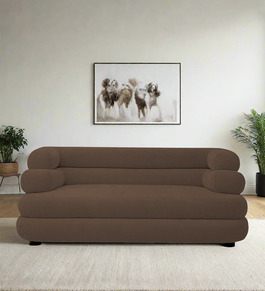 Wener  2 Seater Fabric Sofa - Rosy Brown by Febonic Living