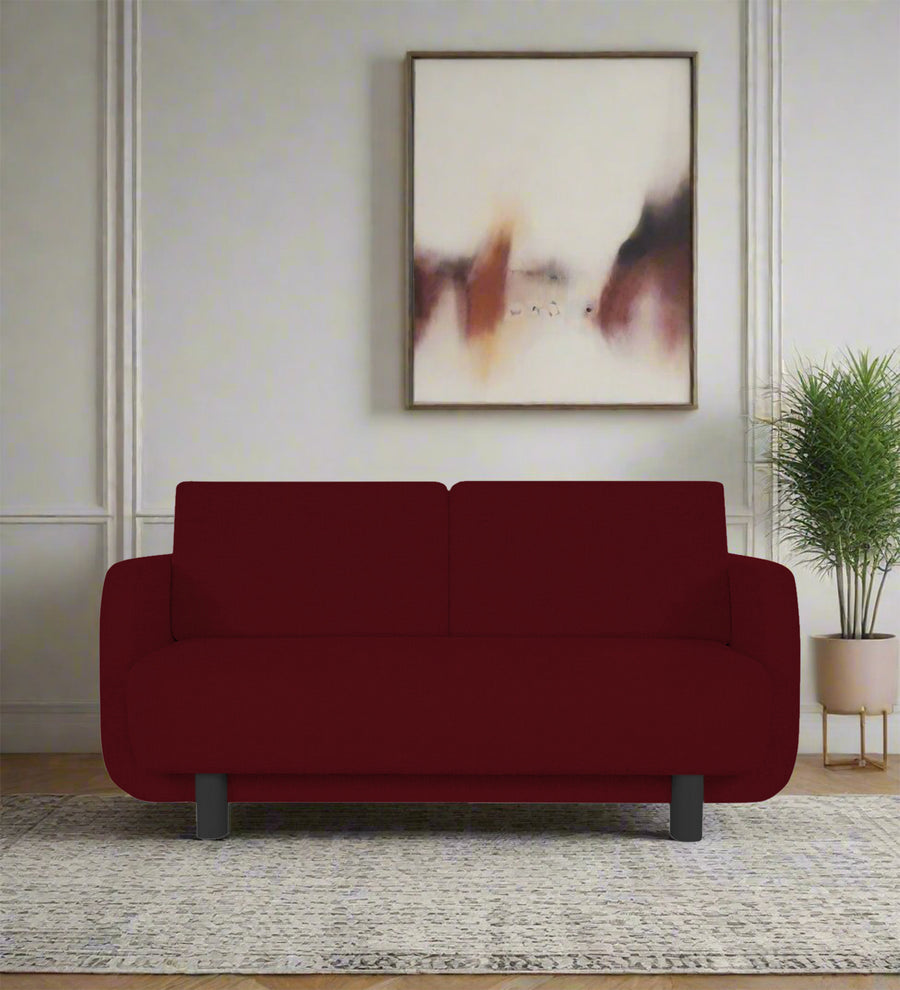 Varu  2 Seater Fabric Sofa - Ruby Red by Febonic Living