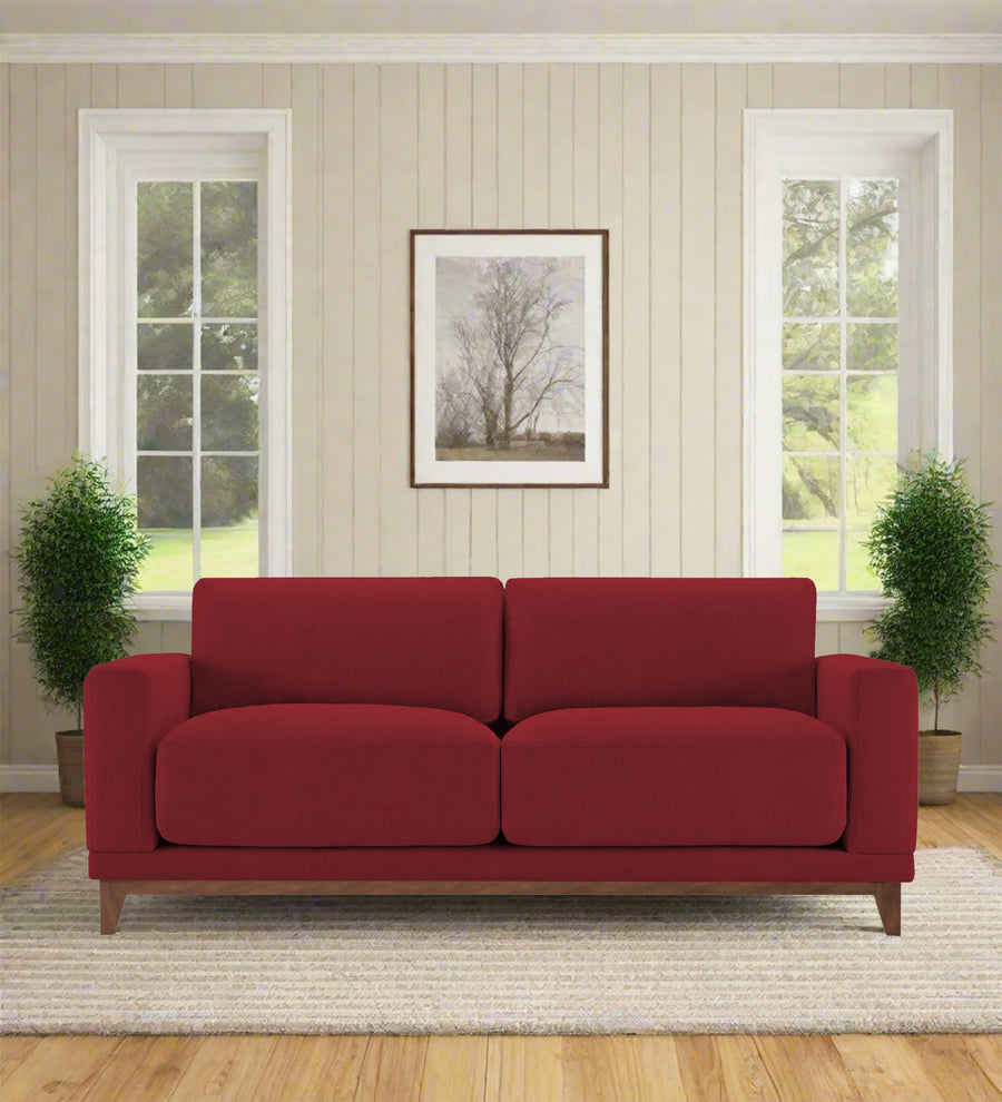Esha  2 Seater Fabric Sofa - Chilli Red by Febonic Living