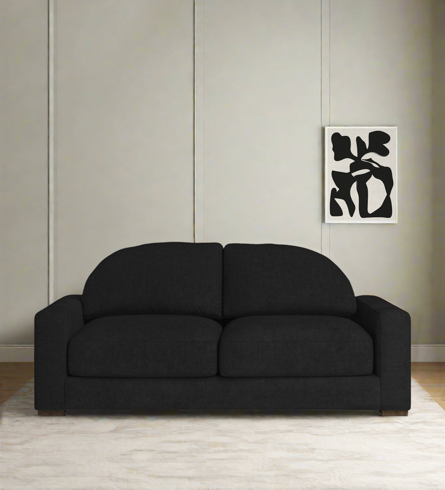 Dara  2 Seater Fabric Sofa - Zed Black by Febonic Living