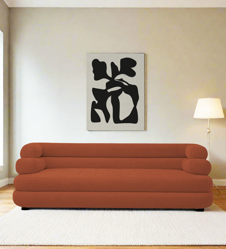 Wener 3 Seater Fabric Sofa - Royal Orange by Febonic Living