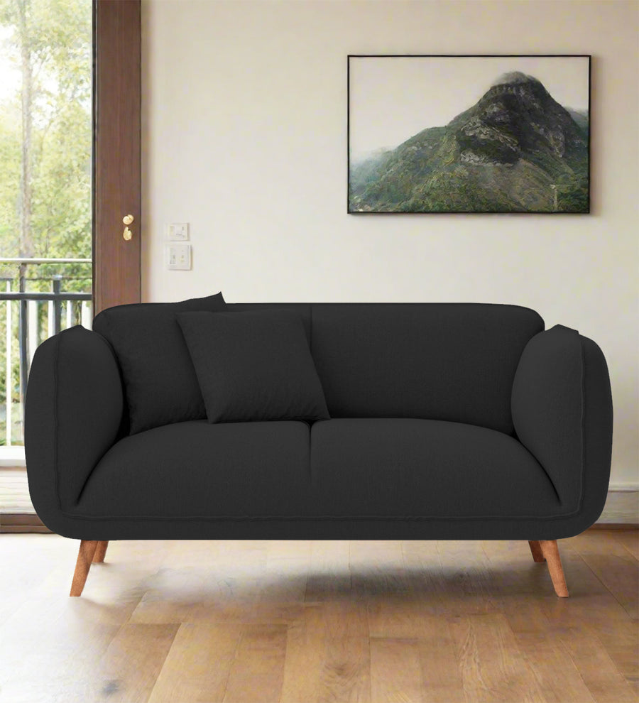 Zia  2 Seater Fabric Sofa - Bitter Black by Febonic Living