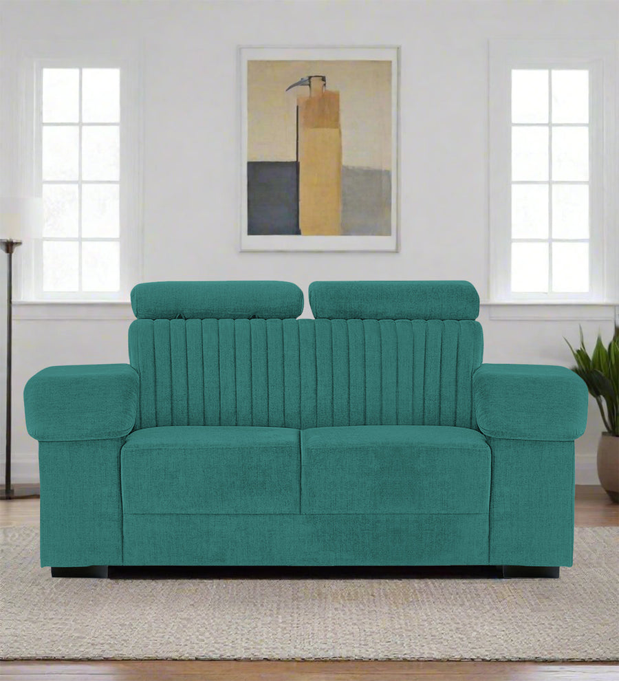 Draco  2 Seater Fabric Sofa - Sea Green by Febonic Living