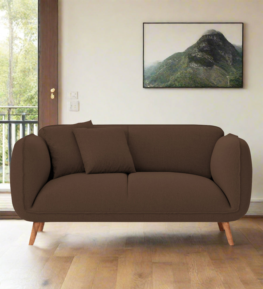 Zia  2 Seater Fabric Sofa - Ash Brown by Febonic Living