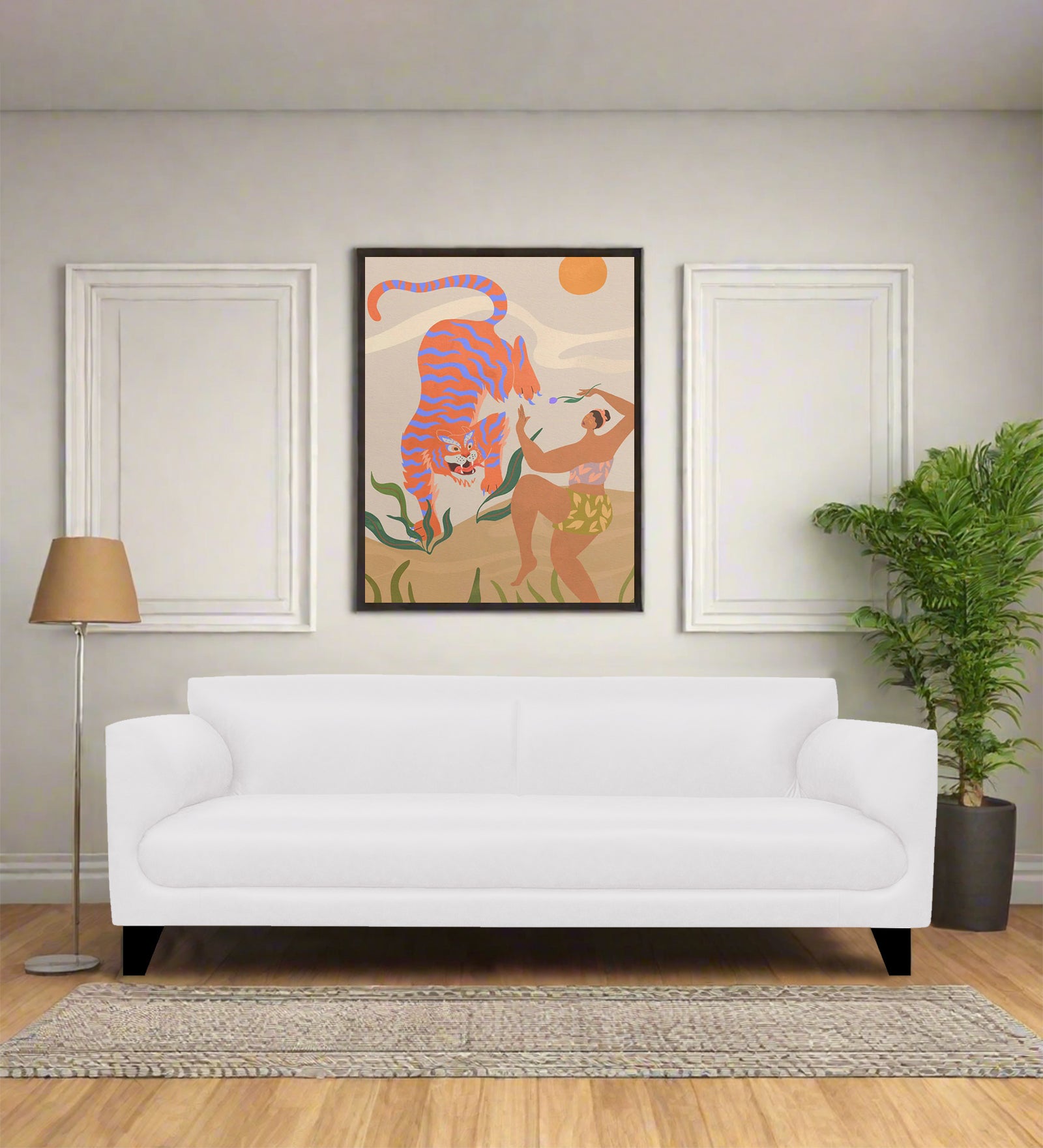 Convi Leatherette 3 Seater Sofa in Cream White Colour