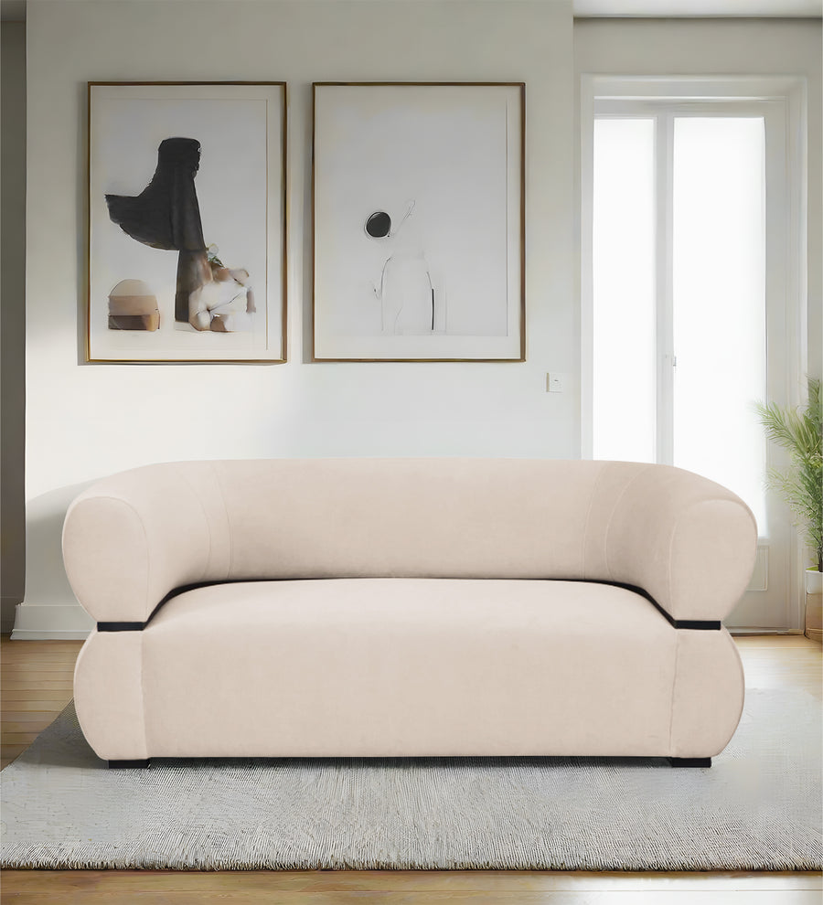 Kula  2 Seater Velvet Sofa - Camel Beige by Febonic Living