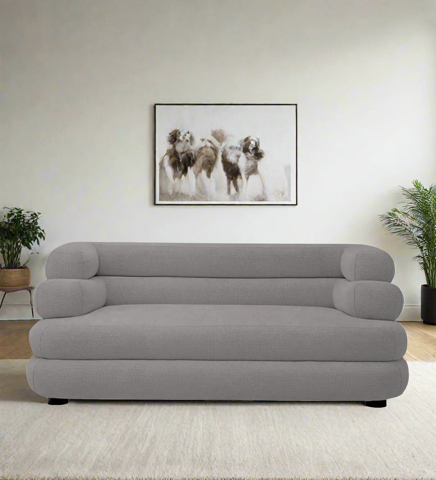Wener  2 Seater Fabric Sofa - Silver Grey by Febonic Living