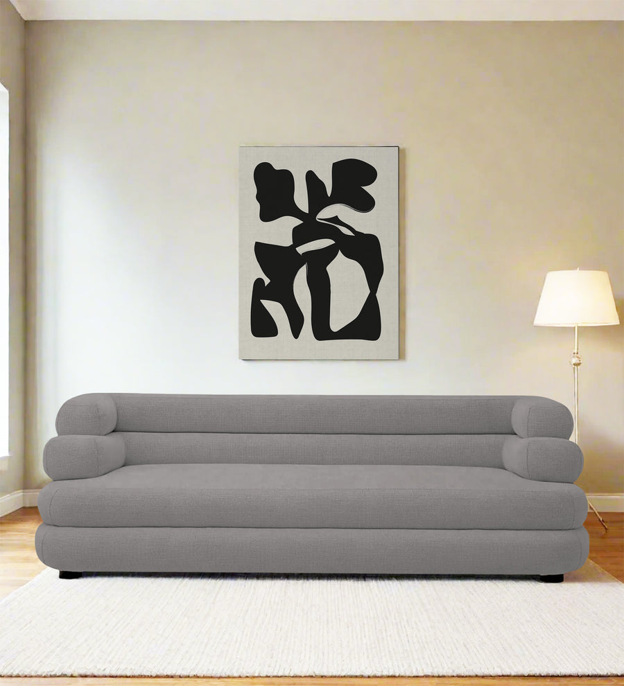 Wener 3 Seater Fabric Sofa - Silver Grey by Febonic Living