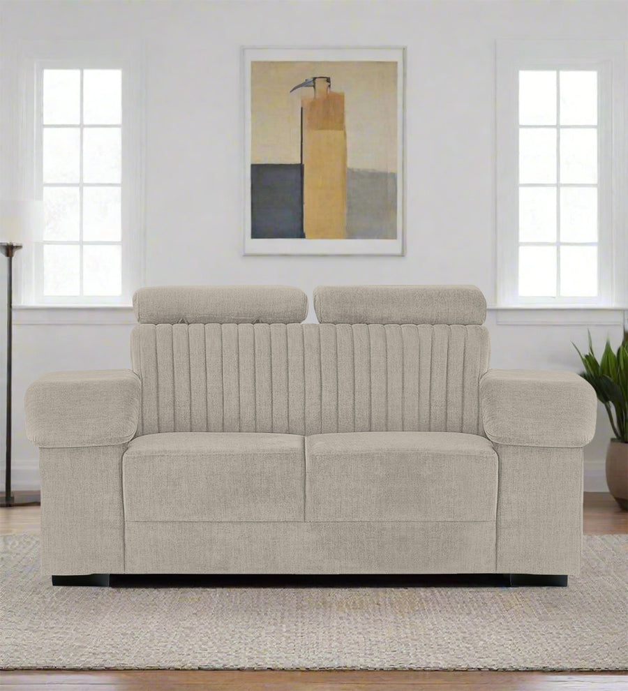 Draco  2 Seater Fabric Sofa - Ash Grey by Febonic Living