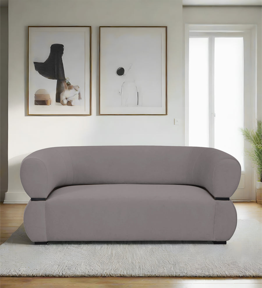 Kula  2 Seater Velvet Sofa - Pearl Grey by Febonic Living