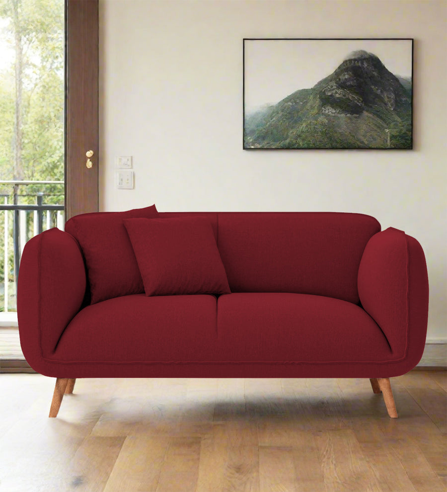 Zia  2 Seater Fabric Sofa - Chilli Red by Febonic Living