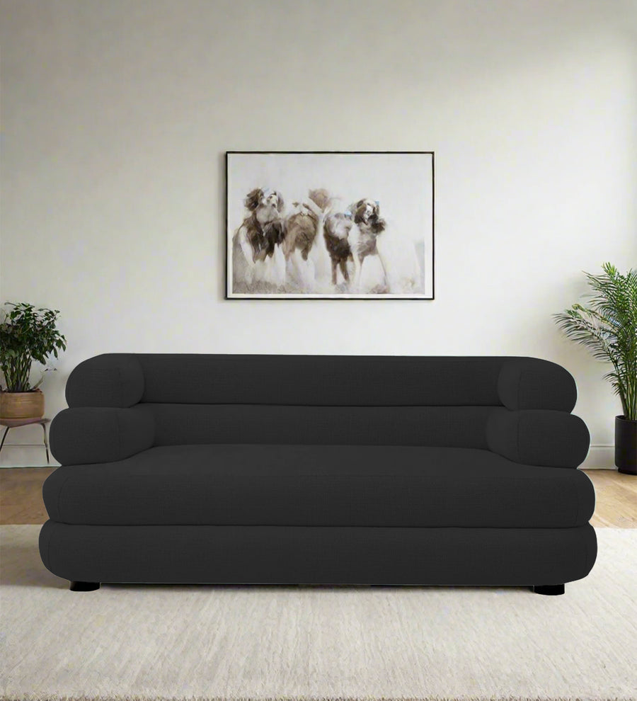 Wener  2 Seater Fabric Sofa - Bitter Black by Febonic Living
