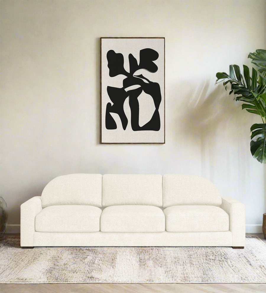 Dara 3 Seater Fabric Sofa - Ivory Cream by Febonic Living
