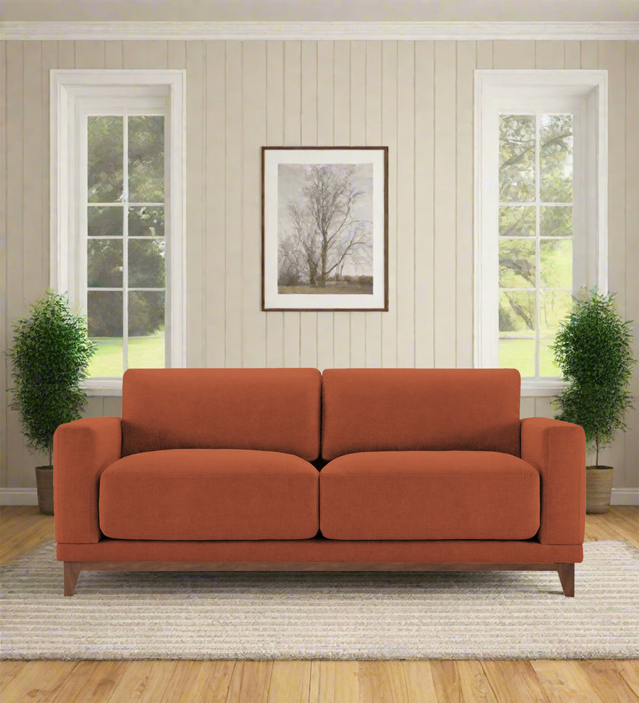 Esha  2 Seater Fabric Sofa - Royal Orange by Febonic Living