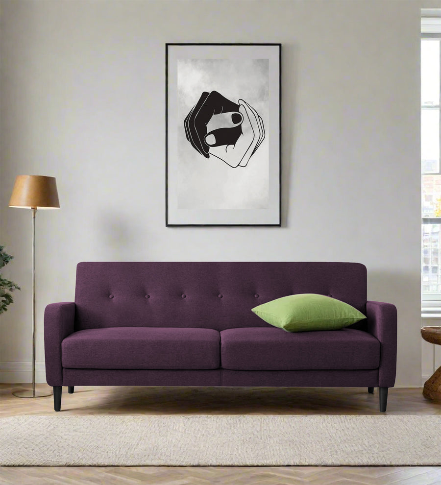 Marq 3 Seater Fabric Sofa - Greek Purple by Febonic Living