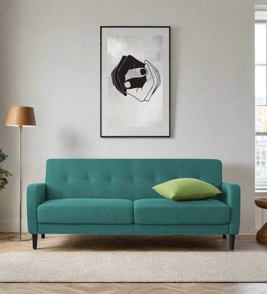 Marq 3 Seater Fabric Sofa - Sea Green by Febonic Living