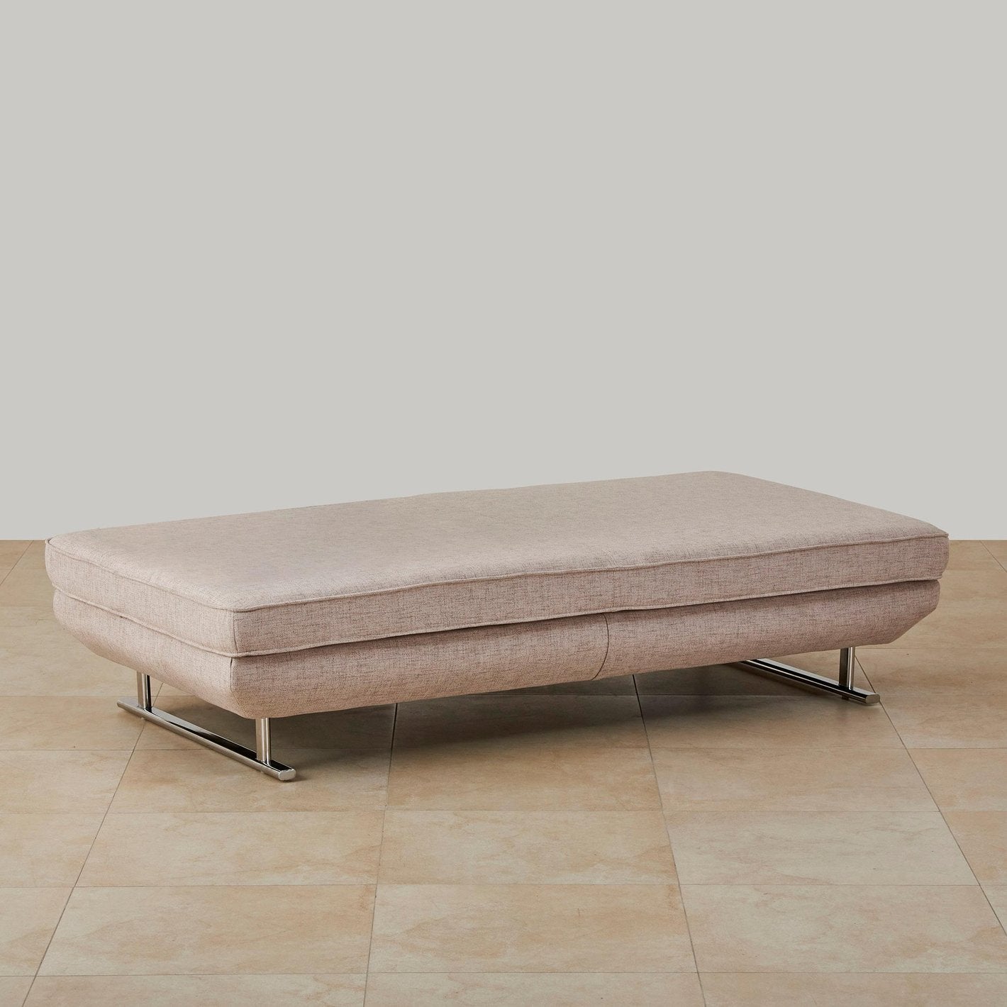 Hiver Fabric Day Bed Sofa In Beige Colour