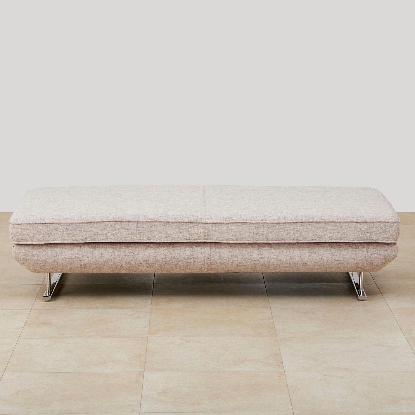 Hiver Fabric Day Bed Sofa In Beige Colour