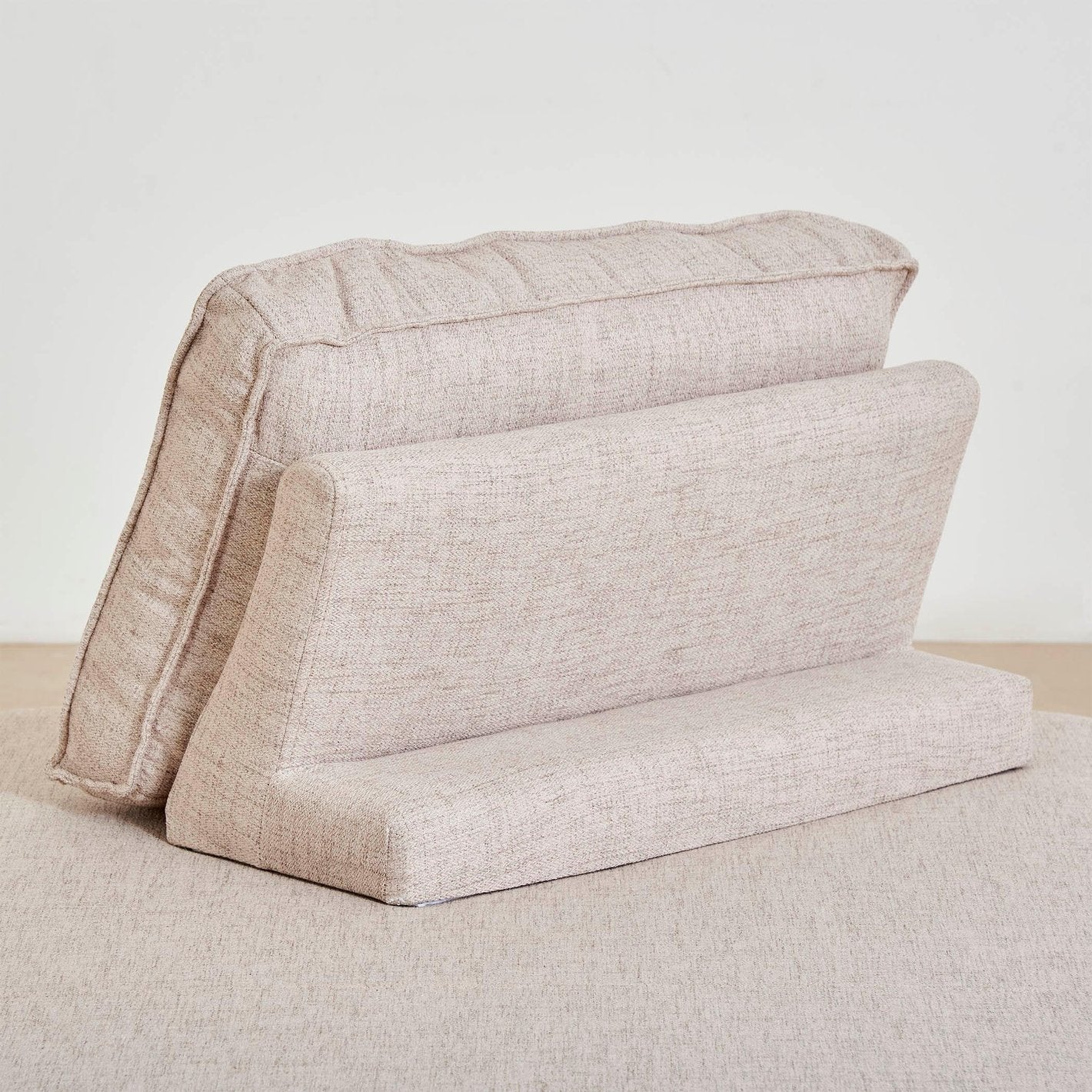 Hiver Fabric Day Bed Sofa In Beige Colour with Back Rest