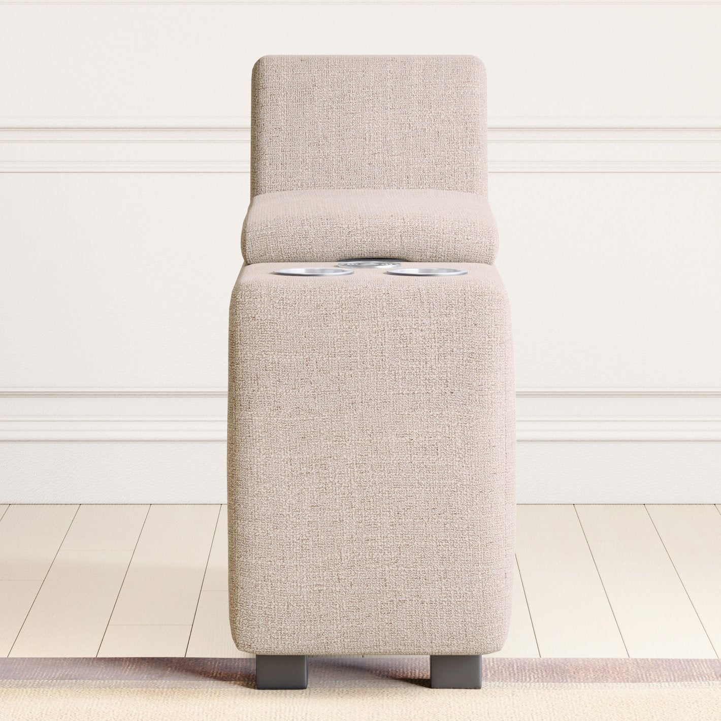 Tacob Fabric Console Table In Woom Beige Colour - Febonic Living