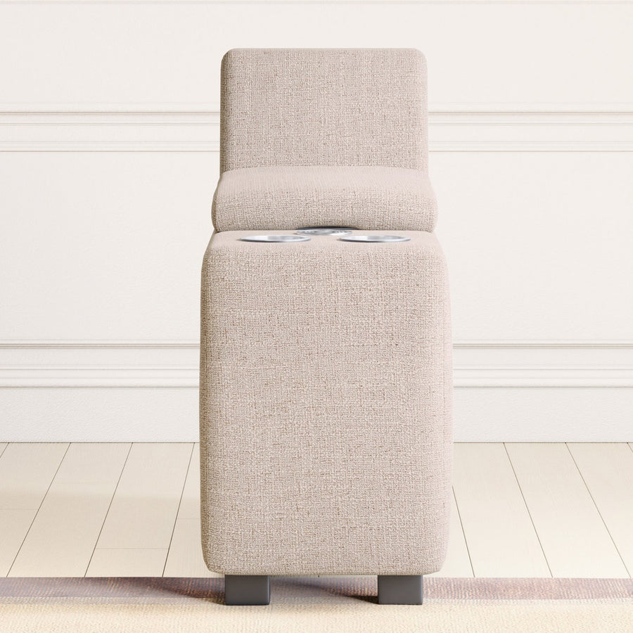 Tacob Fabric Console Table In Woom Beige Colour - Febonic Living