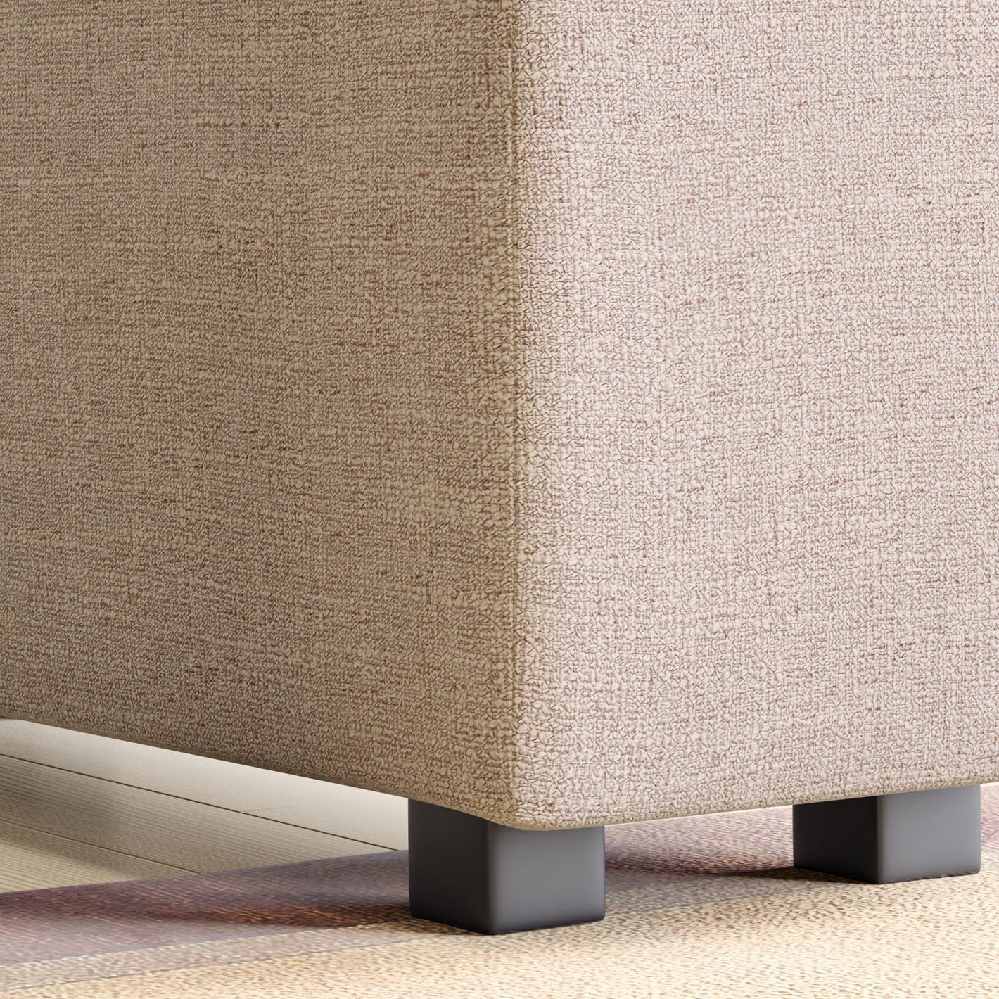 Tacob Fabric Console Table In Woom Beige Colour - Febonic Living