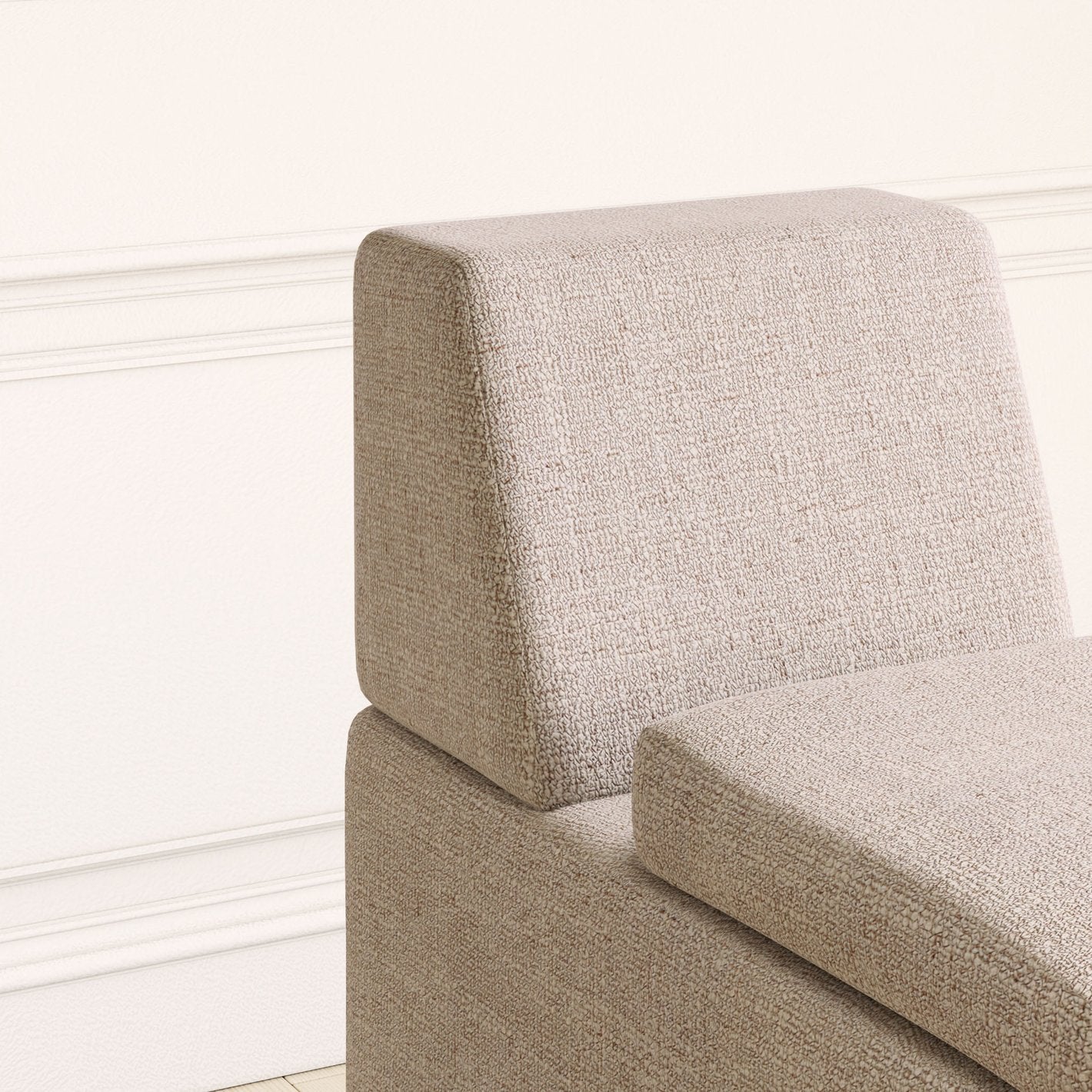Tacob Fabric Console Table In Woom Beige Colour - Febonic Living