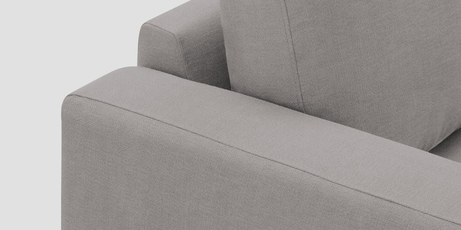 Esha Fabric 3 Seater Sofa In Silver Grey Colour - Febonic Living