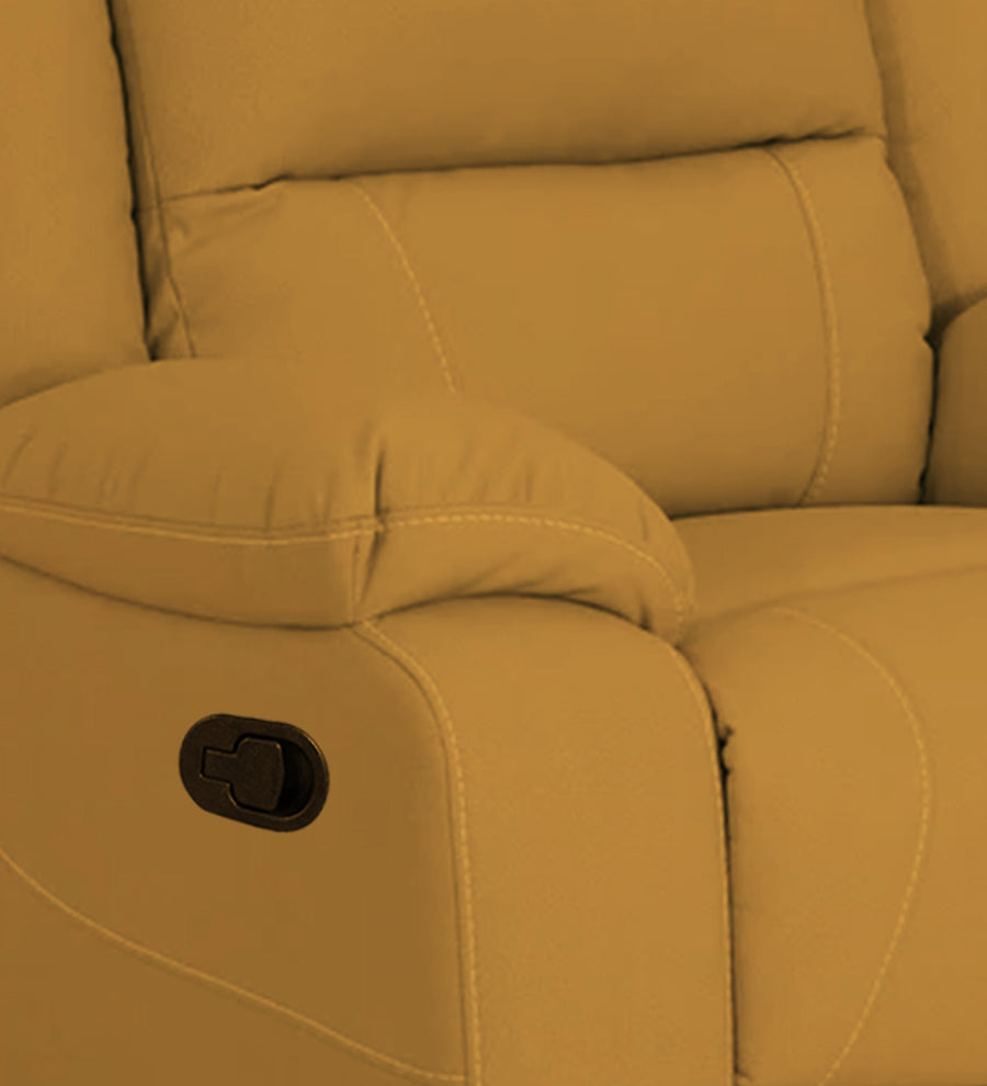 Adley Fabric 1 Seater Motorized Recliner In Blush Yellow Colour - Febonic Living