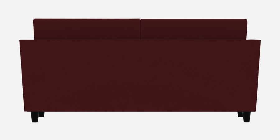 Bristo Velvet 3 Seater Sofa In Blood Maroon Colour With Storage - Febonic Living