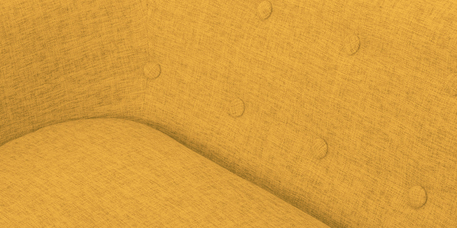 Casper Fabric 3 Seater Sofa In Bold Yellow Colour - Febonic Living