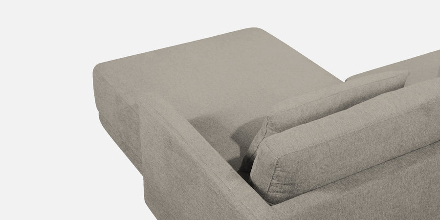 Kera Fabric Lhs Sectional Sofa 3 Lounger In Ash Grey Colour - Febonic Living