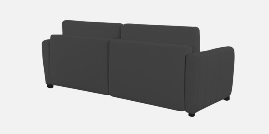 Vima Fabric 3 Seater Pull Out Sofa Cum Bed In Charcoal Grey Colour - Febonic Living