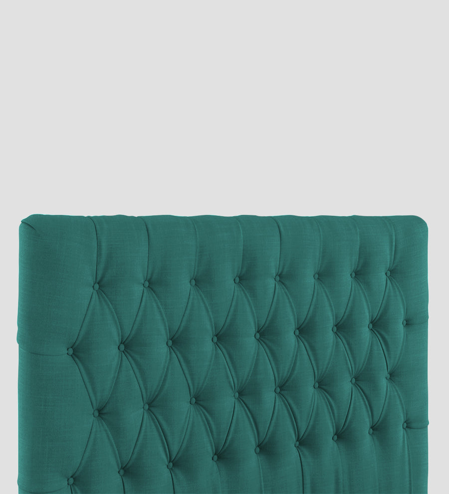Isko Fabric Upholstered King Size Bed In Sea Green Colour With Box Storage - Febonic Living