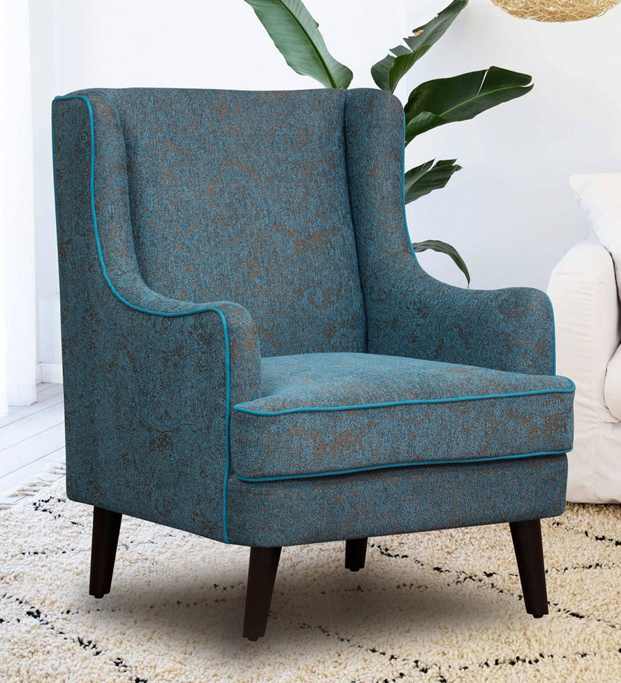 Neddy Floral Print  Wing Fabric Chair - Multi by Febonic Living