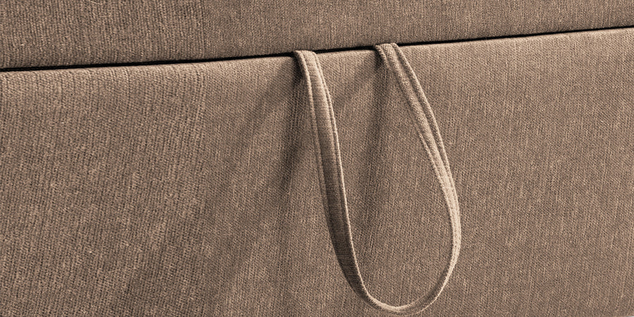 Kara Fabric 3 Seater Pull Out Sofa Cum Bed In Cookie Beige Colour - Febonic Living