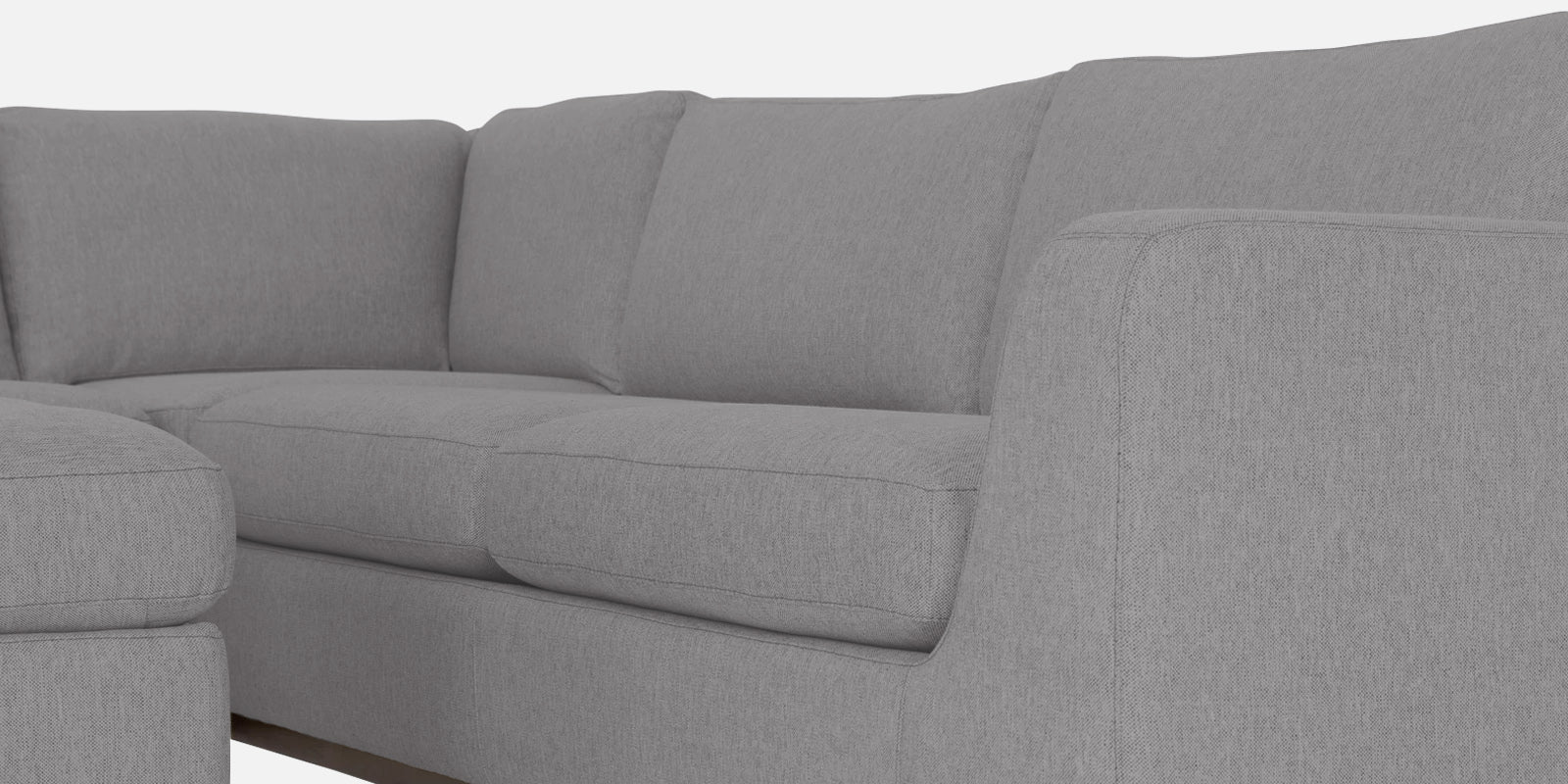 Freedom Velvet 6 Seater RHS Sectional Sofa In light grey Colour