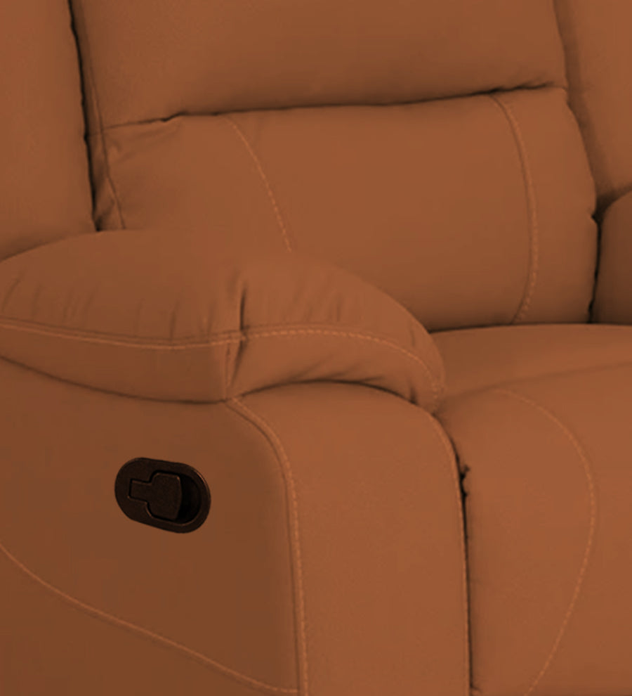 Adley Fabric 1 Seater Motorized Recliner In Safforn Orange Colour - Febonic Living