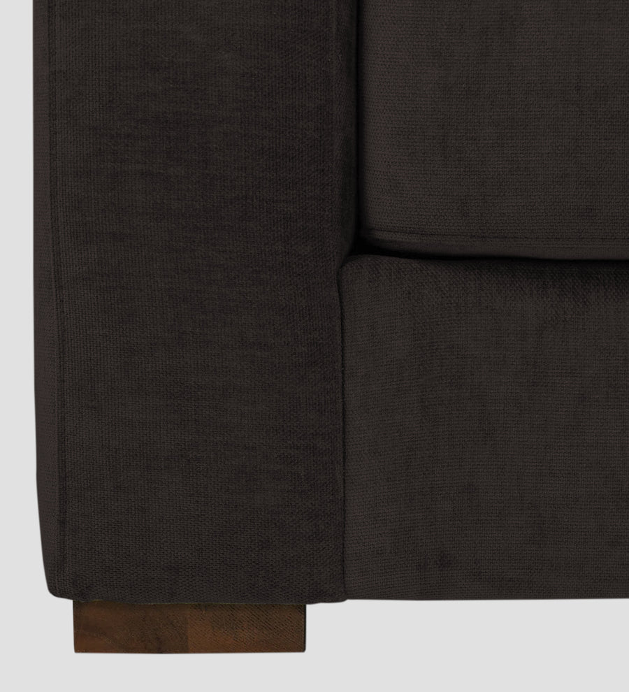 Dara Fabric 1 Seater Sofa In Cara Brown Colour - Febonic Living